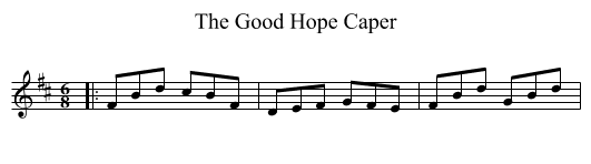 The Good Hope Caper - staff notation