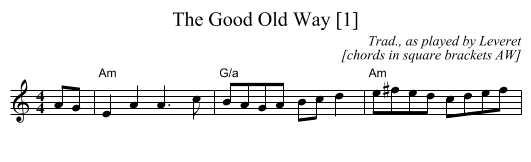The Good Old Way [1] - staff notation
