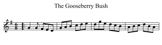 The Gooseberry Bush - staff notation