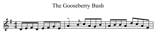 The Gooseberry Bush - staff notation