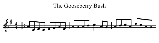 The Gooseberry Bush - staff notation
