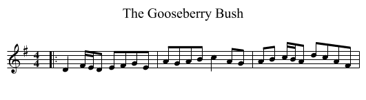 The Gooseberry Bush - staff notation