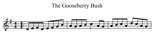 The Gooseberry Bush - staff notation