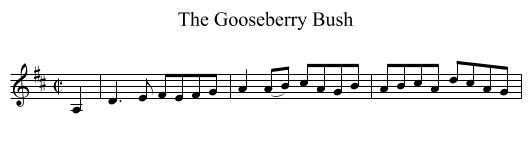 The Gooseberry Bush - staff notation