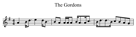 The Gordons - staff notation