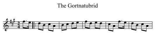 The Gortnatubrid - staff notation