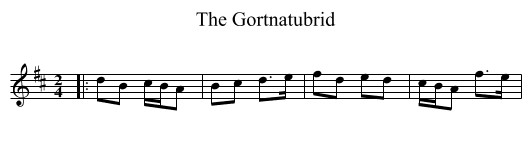 The Gortnatubrid - staff notation