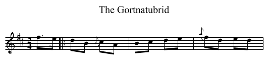 The Gortnatubrid - staff notation