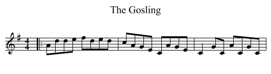 The Gosling - staff notation