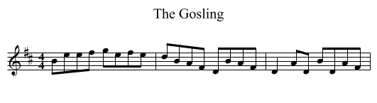 The Gosling - staff notation