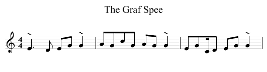 The Graf Spee - staff notation