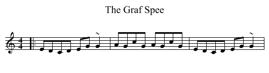 The Graf Spee - staff notation