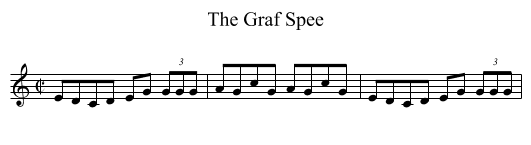 The Graf Spee - staff notation