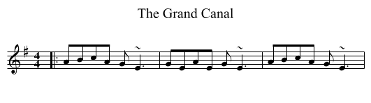 The Grand Canal - staff notation