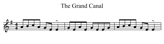The Grand Canal - staff notation