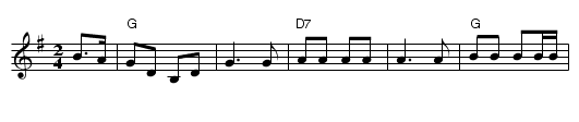 the Grand Old Duke of York - staff notation