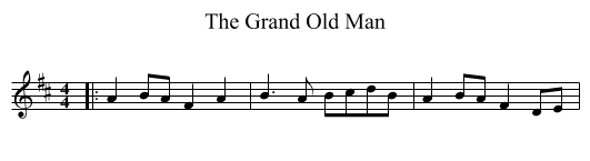 The Grand Old Man - staff notation