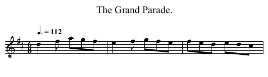 The Grand Parade. - staff notation
