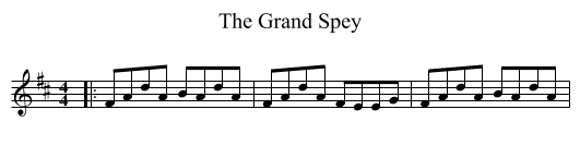 The Grand Spey - staff notation
