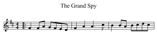 The Grand Spy - staff notation