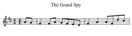 The Grand Spy - staff notation