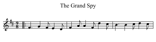 The Grand Spy - staff notation