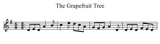 The Grapefruit Tree - staff notation