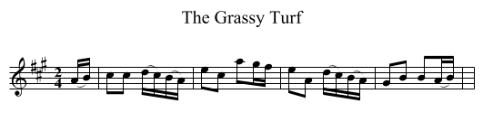 The Grassy Turf - staff notation