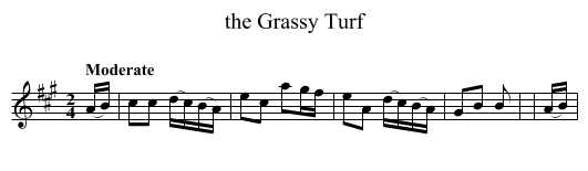 the Grassy Turf - staff notation