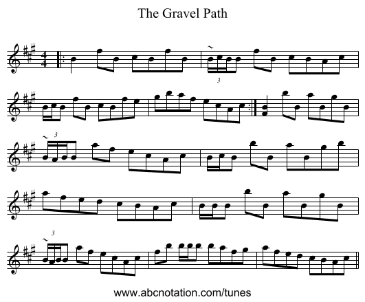 The Gravel Path - staff notation