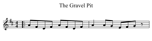 The Gravel Pit - staff notation