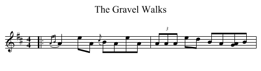 The Gravel Walks - staff notation