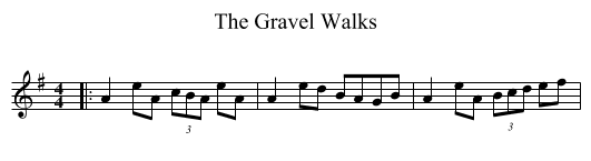 The Gravel Walks - staff notation