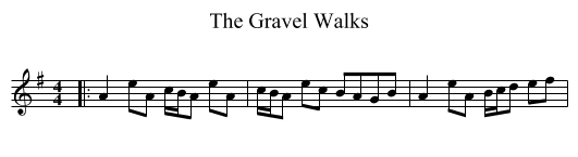 The Gravel Walks - staff notation