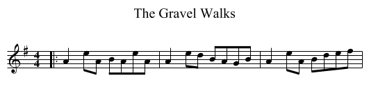 The Gravel Walks - staff notation