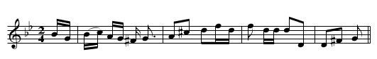 The Gray Goose - staff notation