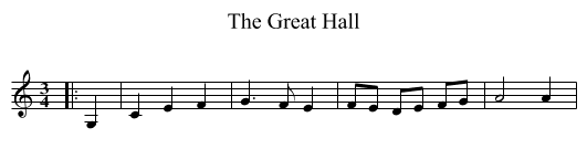 The Great Hall - staff notation