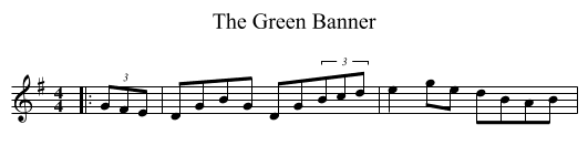 The Green Banner - staff notation