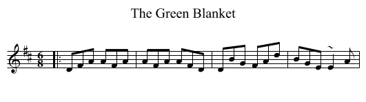 The Green Blanket - staff notation