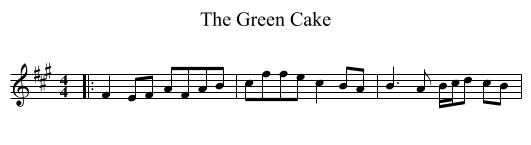 The Green Cake - staff notation
