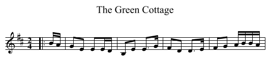 The Green Cottage - staff notation