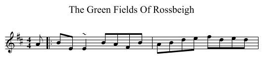 The Green Fields Of Rossbeigh - staff notation