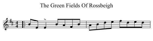 The Green Fields Of Rossbeigh - staff notation