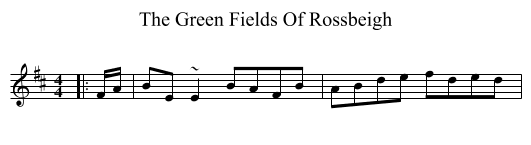 The Green Fields Of Rossbeigh - staff notation