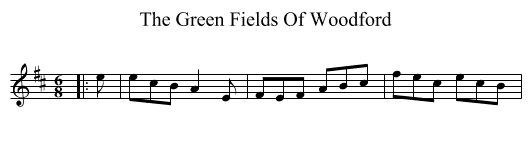 The Green Fields Of Woodford - staff notation