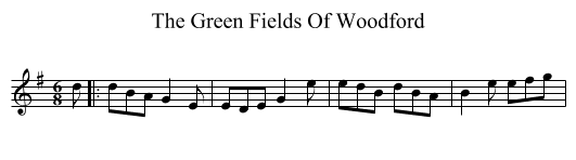 The Green Fields Of Woodford - staff notation