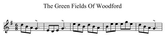The Green Fields Of Woodford - staff notation