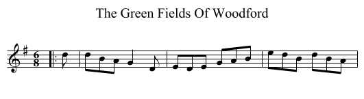 The Green Fields Of Woodford - staff notation
