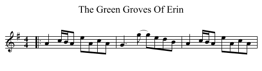 The Green Groves Of Erin - staff notation