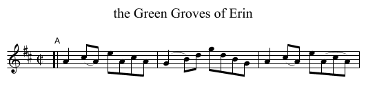 the Green Groves of Erin - staff notation